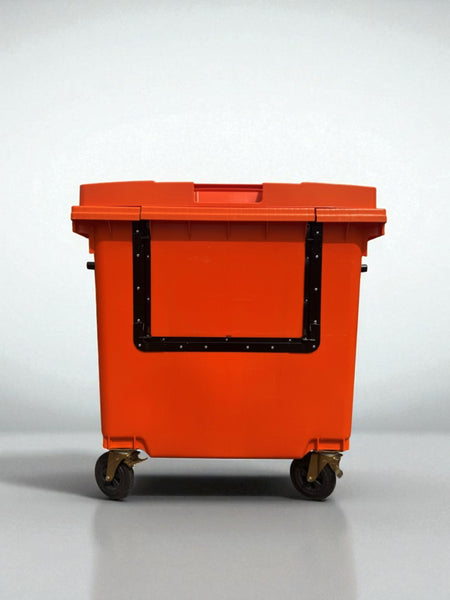 Orange 1100 Litre Wheelie Bins