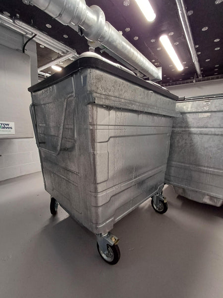Galvanised 1280 Litre Wheelie Bins