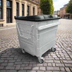 Galvanised 1280 Litre Wheelie Bins