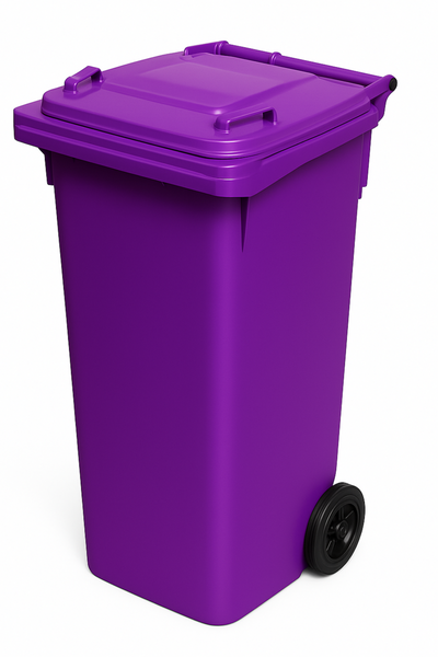 Purple 120 Litre Wheelie Bin