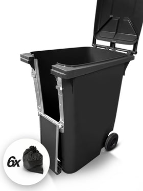360 Litre Black Drop Front Wheelie Bin