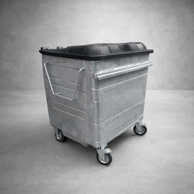 Galvanised 1280 Litre Wheelie Bins