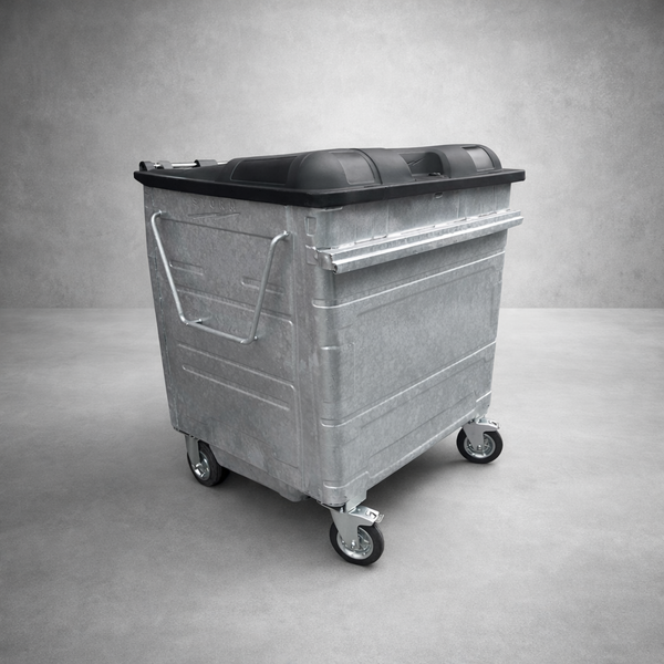 Galvanised 1280 Litre Wheelie Bins