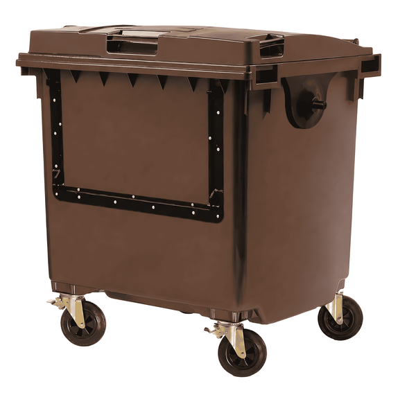 Brown 1100 Litre Wheelie Bins