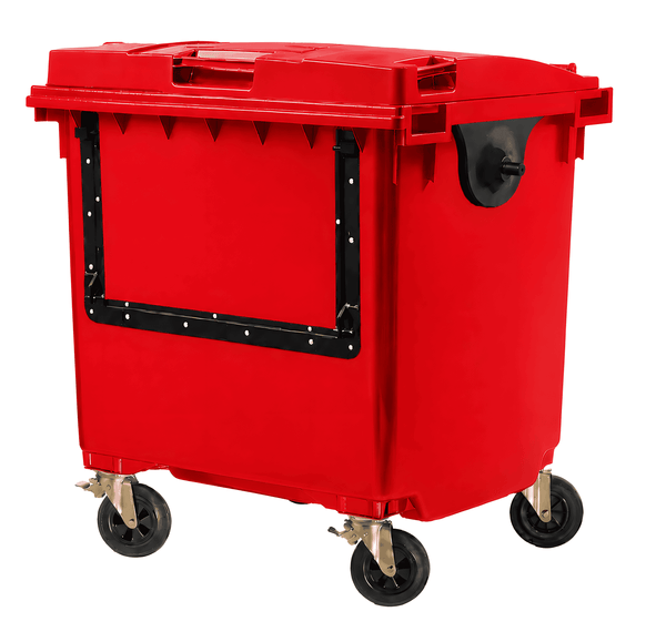 Red 1100 Litre Wheelie Bins