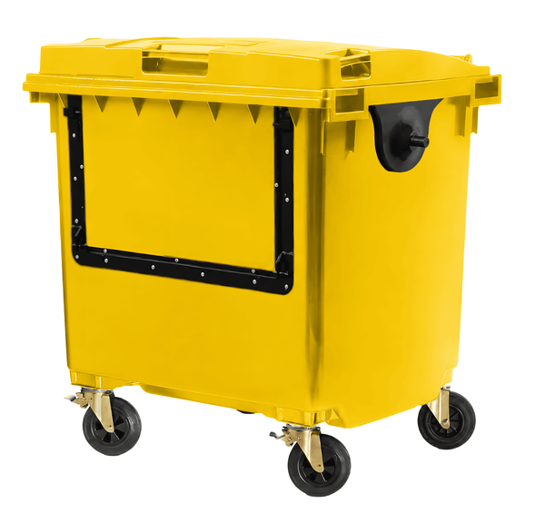 Yellow 1100 Litre Wheelie Bins