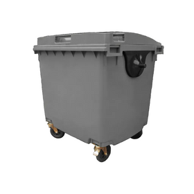 Silver Grey 1100 Litre Wheelie Bins