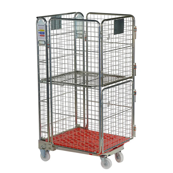 Four Sided Roll Pallet - Rod Infill - Plastic Base