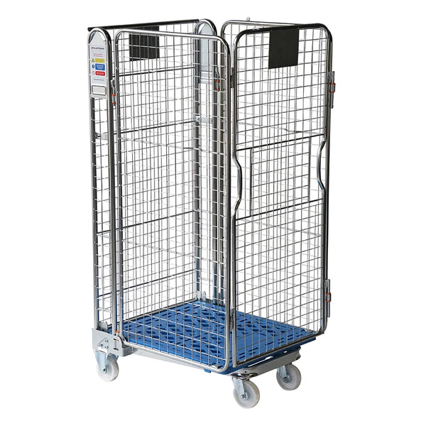 Four Sided Roll Pallet - Mesh Infill Plastic Base