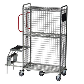 Multifunctional Picking Trolley with Fitted Fold Away Steps