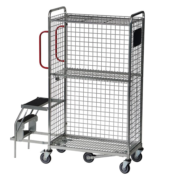 Multifunctional Picking Trolley with Fitted Fold Away Steps