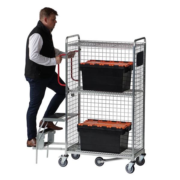 Multifunctional Picking Trolley with Fitted Fold Away Steps