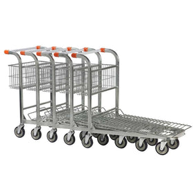 Nestable Fixed Basket Stock Trolley