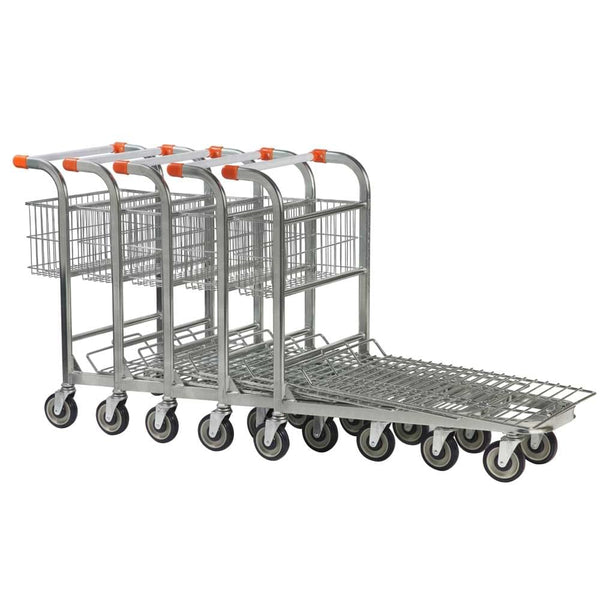 Nestable Fixed Basket Stock Trolley
