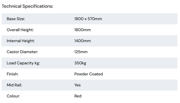 Nestable Red Garment Rail