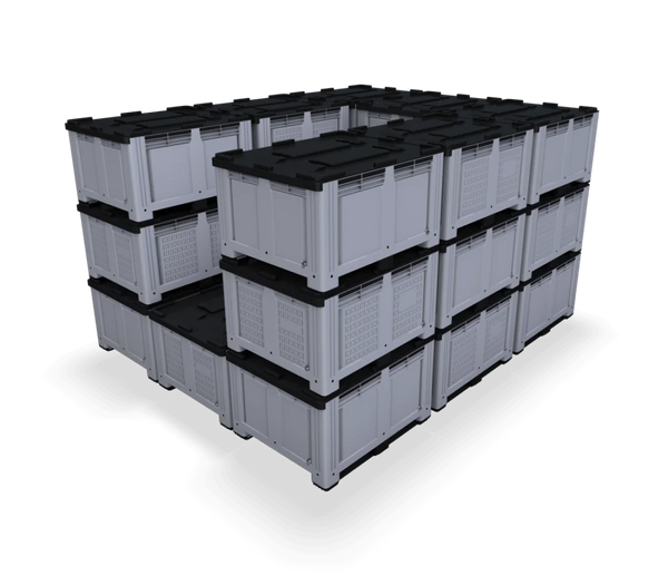 Rigid Plastic Box Pallet with Vented Sides
