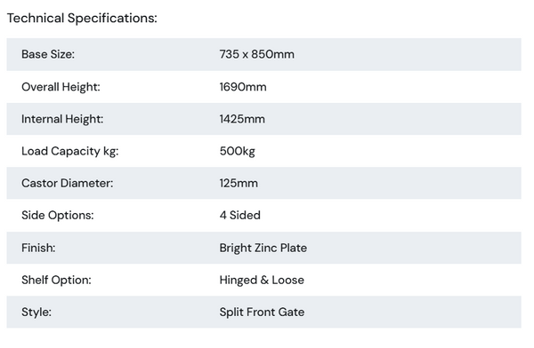 Four Sided Roll Pallet - Rod Infill - Plastic Base
