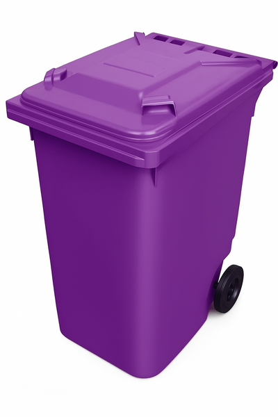 Purple 360 Litre Wheelie Bin