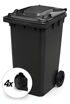 Black 240 Litre Wheelie Bins