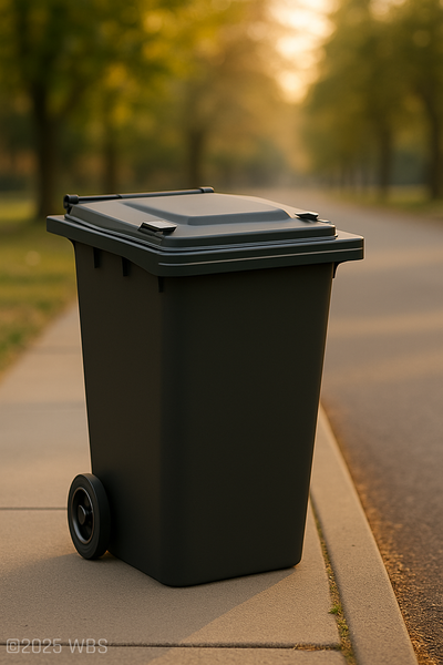 Black 240 Litre Wheelie Bins