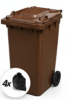 Brown 240 Litre Wheelie Bins