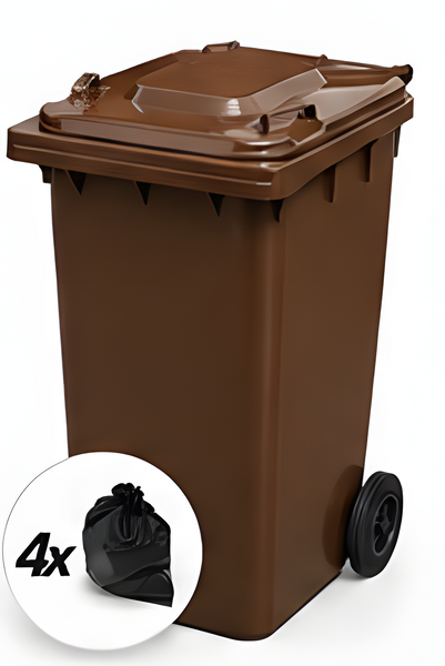 Brown 240 Litre Wheelie Bins