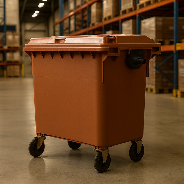 Brown 660 Litre Wheelie Bins