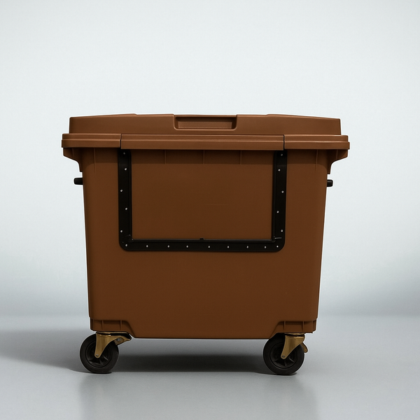Brown 660 Litre Wheelie Bins