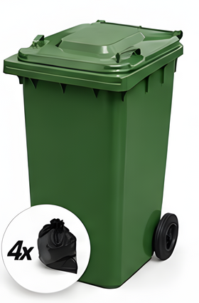 Green 240 Litre Wheelie Bins