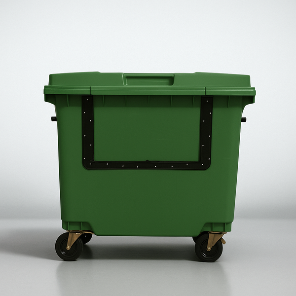 Green 1100 Litre Wheelie Bins