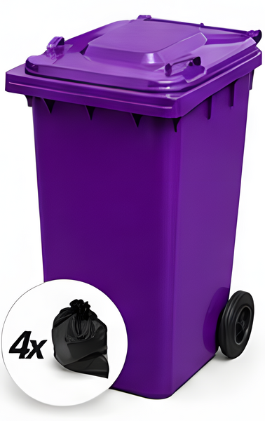 Purple 240 Litre Wheelie Bins