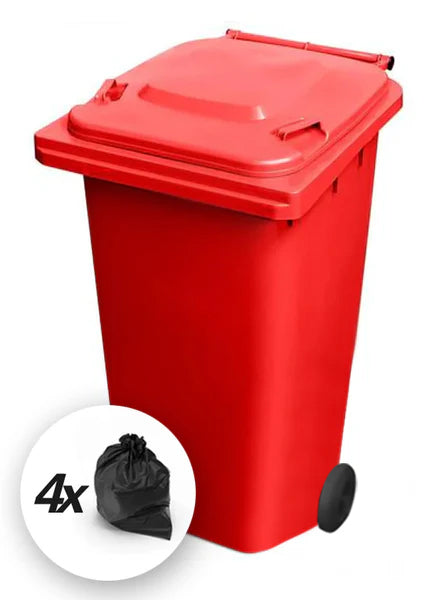 Red 240 Litre Wheelie Bins