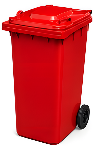 Red 240 Litre Wheelie Bins