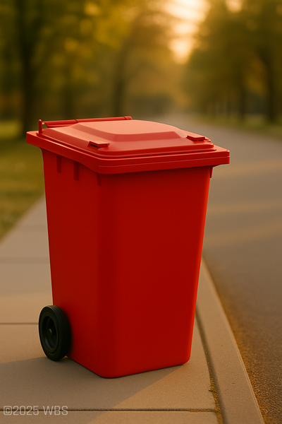 Red 240 Litre Wheelie Bins