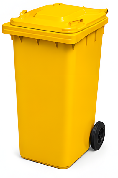 Yellow 240 Litre Wheelie Bin