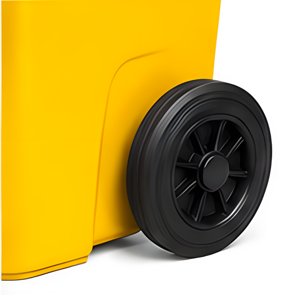 Yellow 240 Litre Wheelie Bin