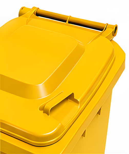 Yellow 240 Litre Wheelie Bin