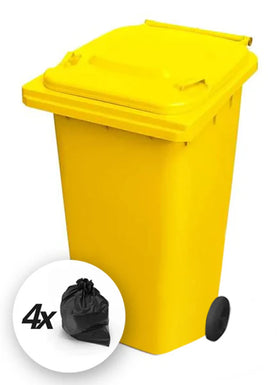 Yellow 240 Litre Wheelie Bin