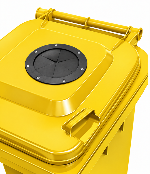 Yellow 240 Litre Wheelie Bin