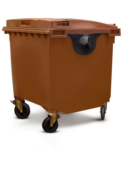 Brown 1100 Litre Wheelie Bins