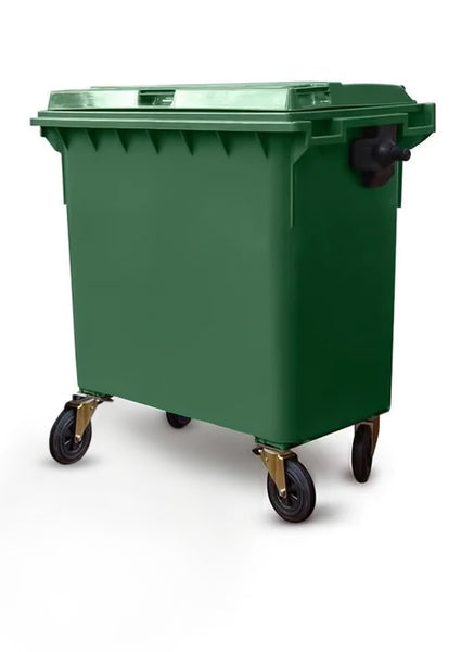 Green 660 Litre Wheelie Bins