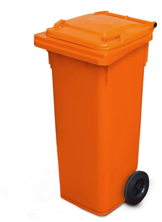 Orange 120 Litre Wheelie Bins For Sale - Wheelie Bin Solutions