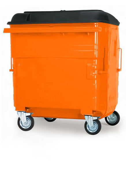 Orange 1280 Litre Wheelie Bins