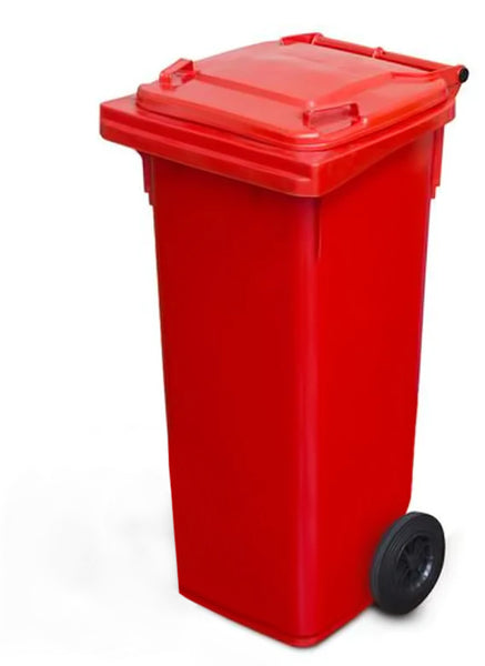 Red 120 Litre Wheelie Bins