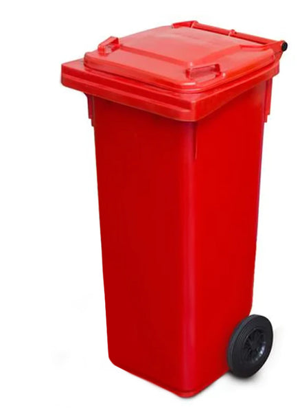 Red 140 Litre Wheelie Bins