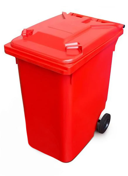 Red 360 Litre Wheelie Bins
