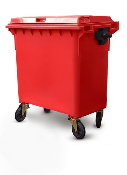 Red 770 Litre Wheelie Bins