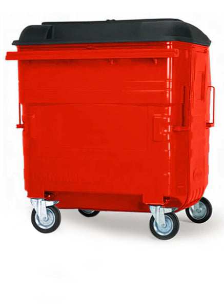 Red 1280 Litre Wheelie Bins