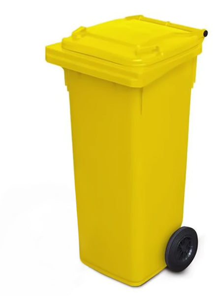 Yellow 120 Litre Wheelie Bins