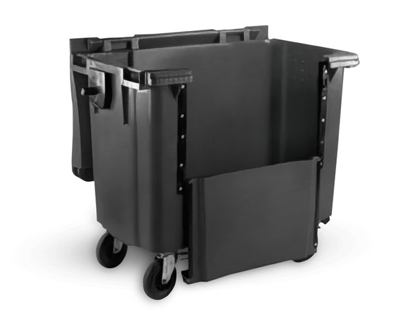 Black 1100 Litre Wheelie Bins